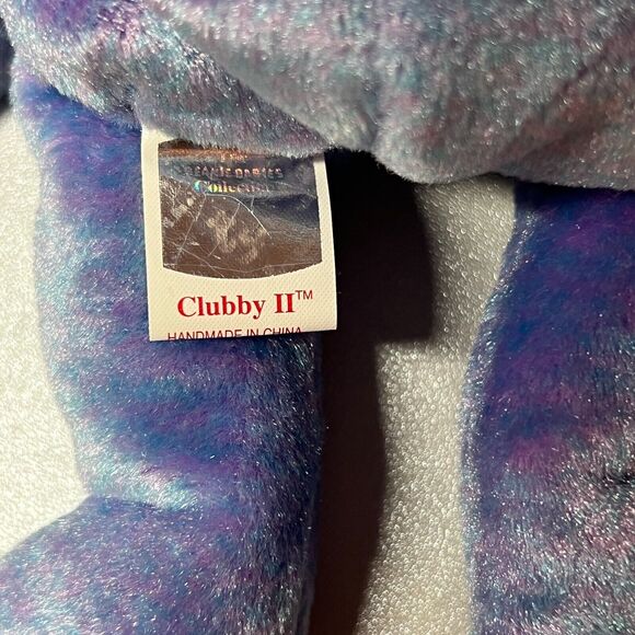 TY Beanie Baby "Clubby II" Retired 03/09/1999 & Display Case, Tag Cover, Errors - Picture 9 of 11